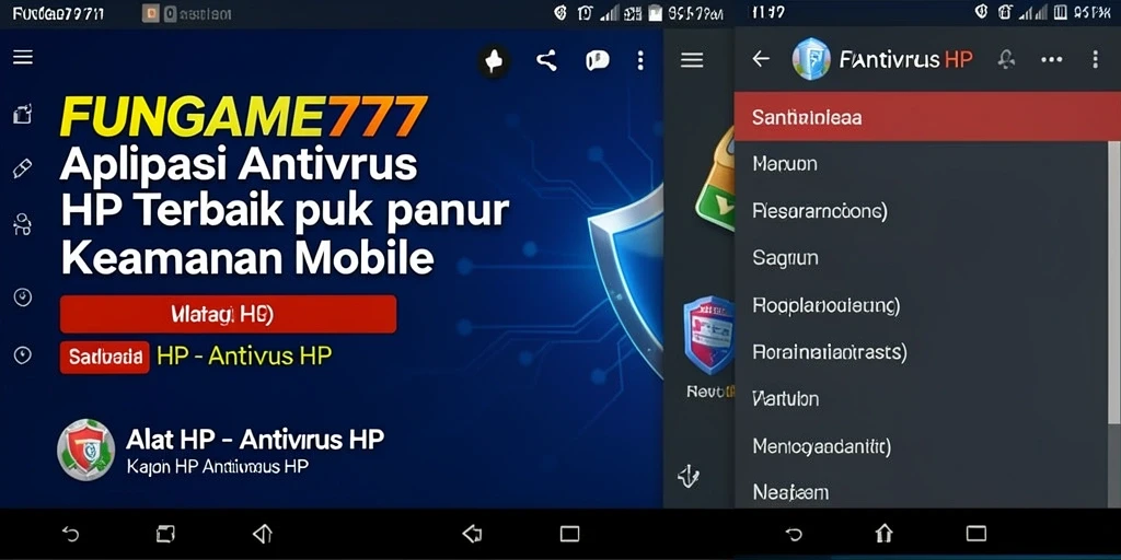 Tampilan antarmuka FUNGAME777 yang intuitif dalam aplikasi Antivirus HP.