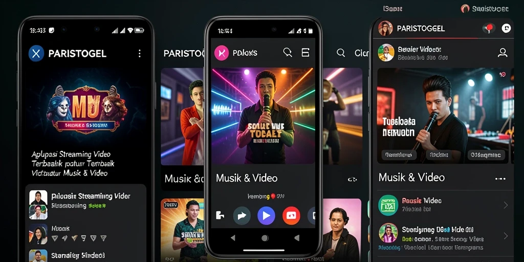 Tampilan antarmuka PARISTOGEL yang intuitif untuk streaming video.